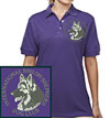 International Shiloh Shepherd Dog Club Logo Embroidered Ladies Golf Shirt #1 - Click to Enlarge