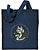 Shiloh Shepherd Portrait Embroidered Tote Bag #1 - Navy