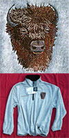 Bison Embroidered Fleece Pullover for Bison Lovers