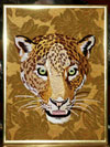 Jaguar Embroidery Portrait on canvas for Jaguar Lovers