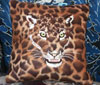 Jaguar - Leopard Embroidered Berber Pillow for Jaguar Lovers - Click to Enlarge - Dimensions: (400X340) File Size: 27KB