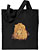 Lion High Definition Portrait #1 Embroidered Tote Bag #1 - Black