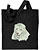 White Lion High Definition Portrait #2 Embroidered Tote Bag #1 - Black