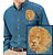 High Definition Lion Portrait #3 Embroidered Mens Denim Shirt - Click for More Information