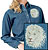 High Definition White Lion Portrait #4 Embroidered Ladies Denim Shirt - Click for More Information