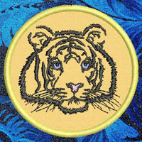 Tiger High Definition Portrait Embroidery Patch - Click for More Information