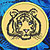 Tiger Embroidery Patch - Gold