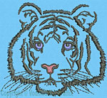 Tiger Portrait #1 - Vodmochka Embroidery Design Picture - Click to Enlarge