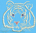 White Tiger Portrait #2 - Vodmochka Embroidery Design Picture - Click to Enlarge