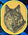 Timber Wolf High Definition Portrait #1 Embroidery Patch - Gold