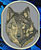 Timber Wolf High Definition Portrait #1 Embroidery Patch - Grey