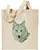 Gey Wolf High Definition Portrait #2 Embroidered Tote Bag #1 - Click for More Information