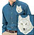 Arctic Wolf High Definition Portrait #3 Embroidered Mens Denim Shirt - Click for More Information