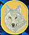 Arctic Wolf High Definition Portrait #3 Embroidery Patch - Gold