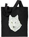 Arctic Wolf High Definition Portrait #3 Embroidered Tote Bag for Wolf Lovers - Click to Enlarge