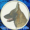 German Shepherd HD Profile #2 - 8" Extra Large Embroidery Patch