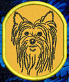 Yorkshire Terrier Portrait #1 - 3" Small Embroidery Patch