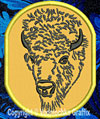 Bison Portrait #1 - 3" Small Embroidery Patch