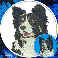 Border Collie High Definition Portrait Embroidery Patch - Click for More Information