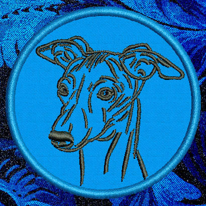 Whippet Embroidered car seat neck rest pillow Gift for dog lovers.